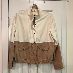 Two-Tone Cream and Tan Women's Jacket